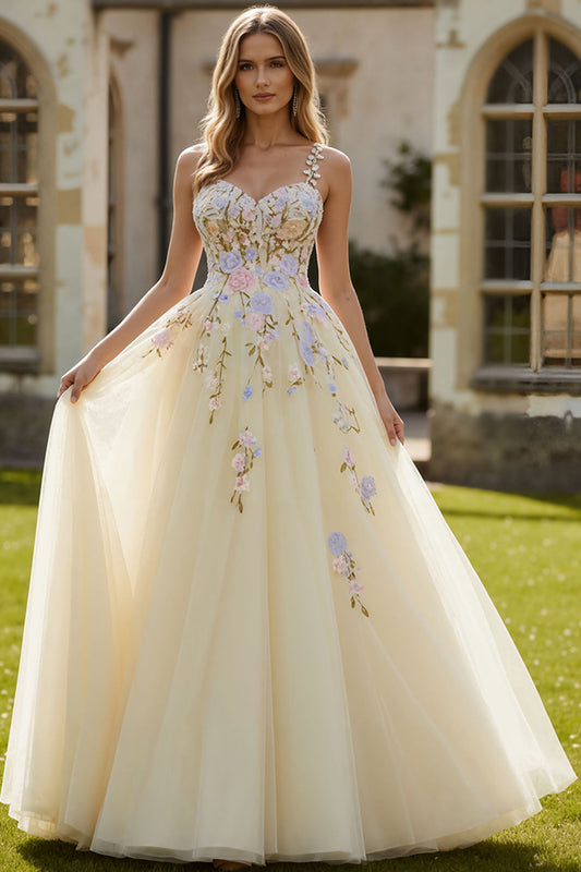 Daffodil Rosalind Floral A-Line Prom Dress