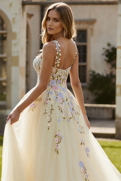Daffodil Rosalind Floral A-Line Prom Dress