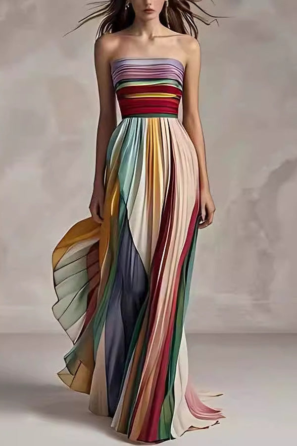 shoulder Tube Top Waist Color Maxi Dress Vivienne Off-Shoulder Maxi Dress