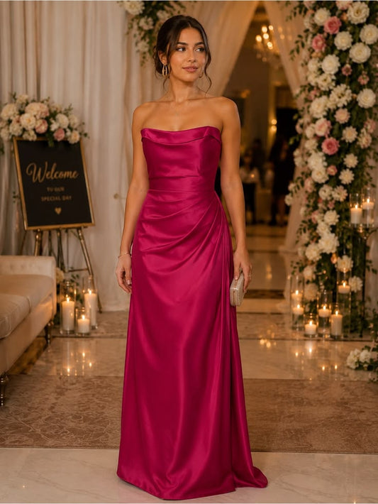 Margot Satin Evening Gown