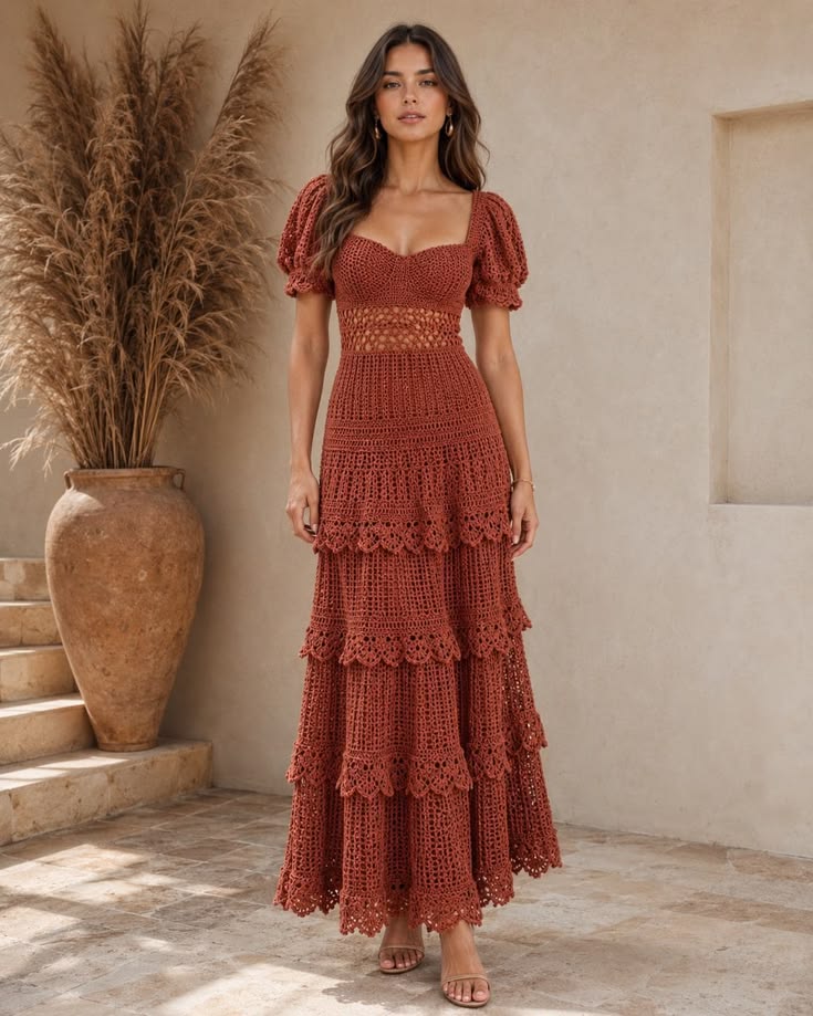 Emilia Crochet Maxi Dress