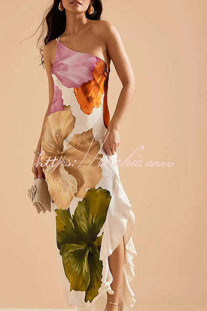 White Valentina Floral Maxi Slip Dress