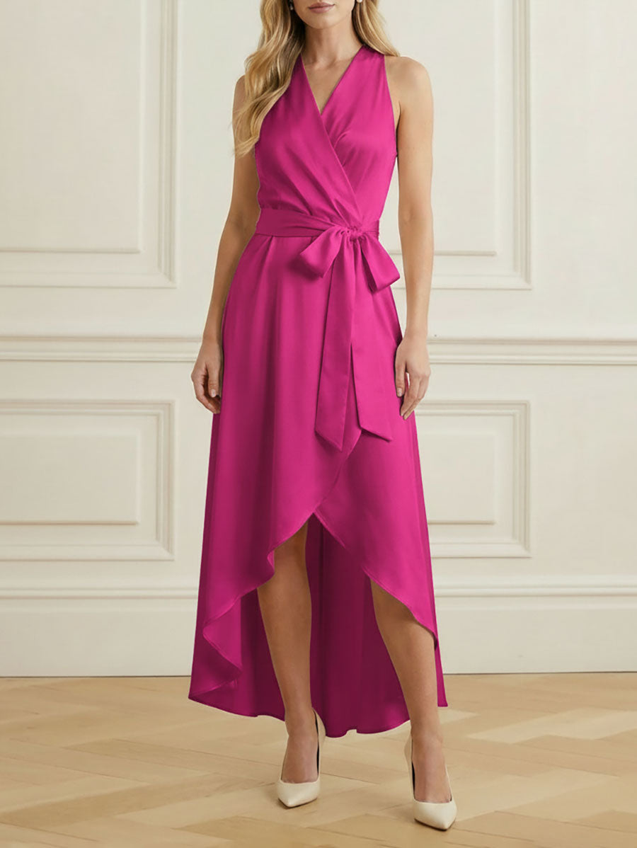 JUJUBE RED Margot High-Low Ruffle Maxi Dress