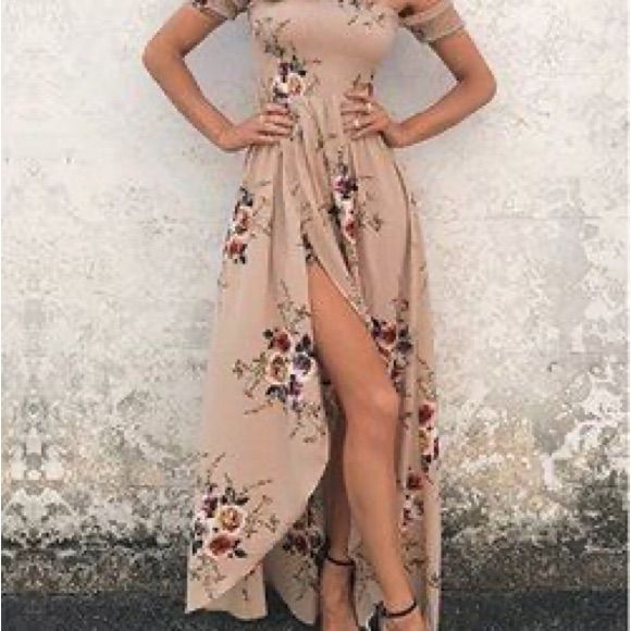 Arabella Floral Off-Shoulder Maxi Dress