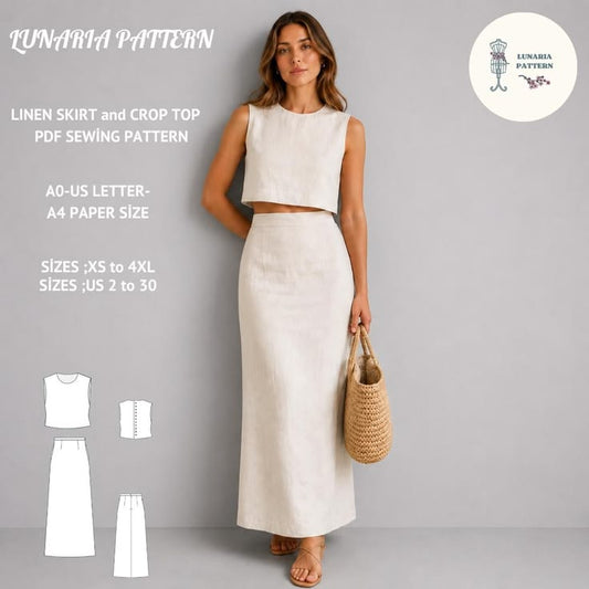 Eleanor Linen Two-Piece Dress