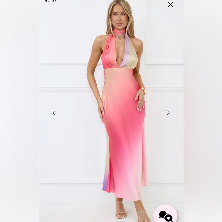 Arabella Ombré Backless Maxi Dress