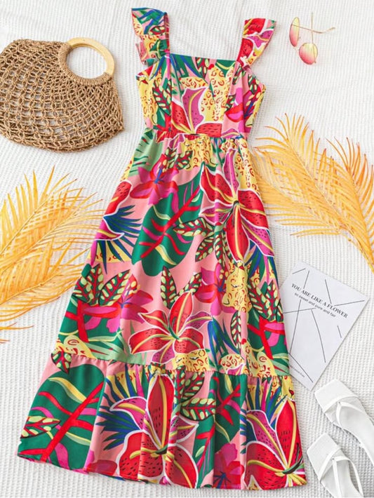 Margot Floral Silk Dress