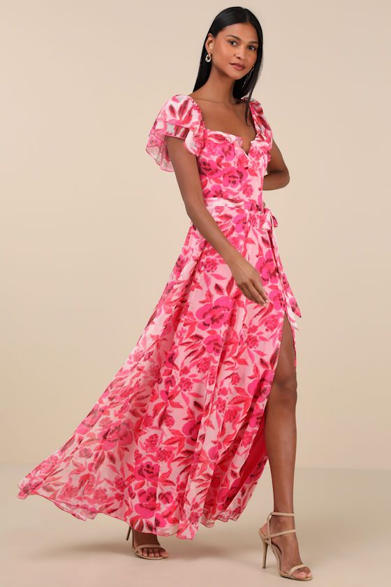 Arabella Floral Ruffled Maxi Dress