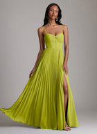 Margot A-Line Chiffon Bridesmaid Dress in Lemongrass
