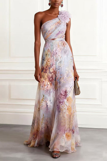 Lilac Margot Floral Maxi Dress
