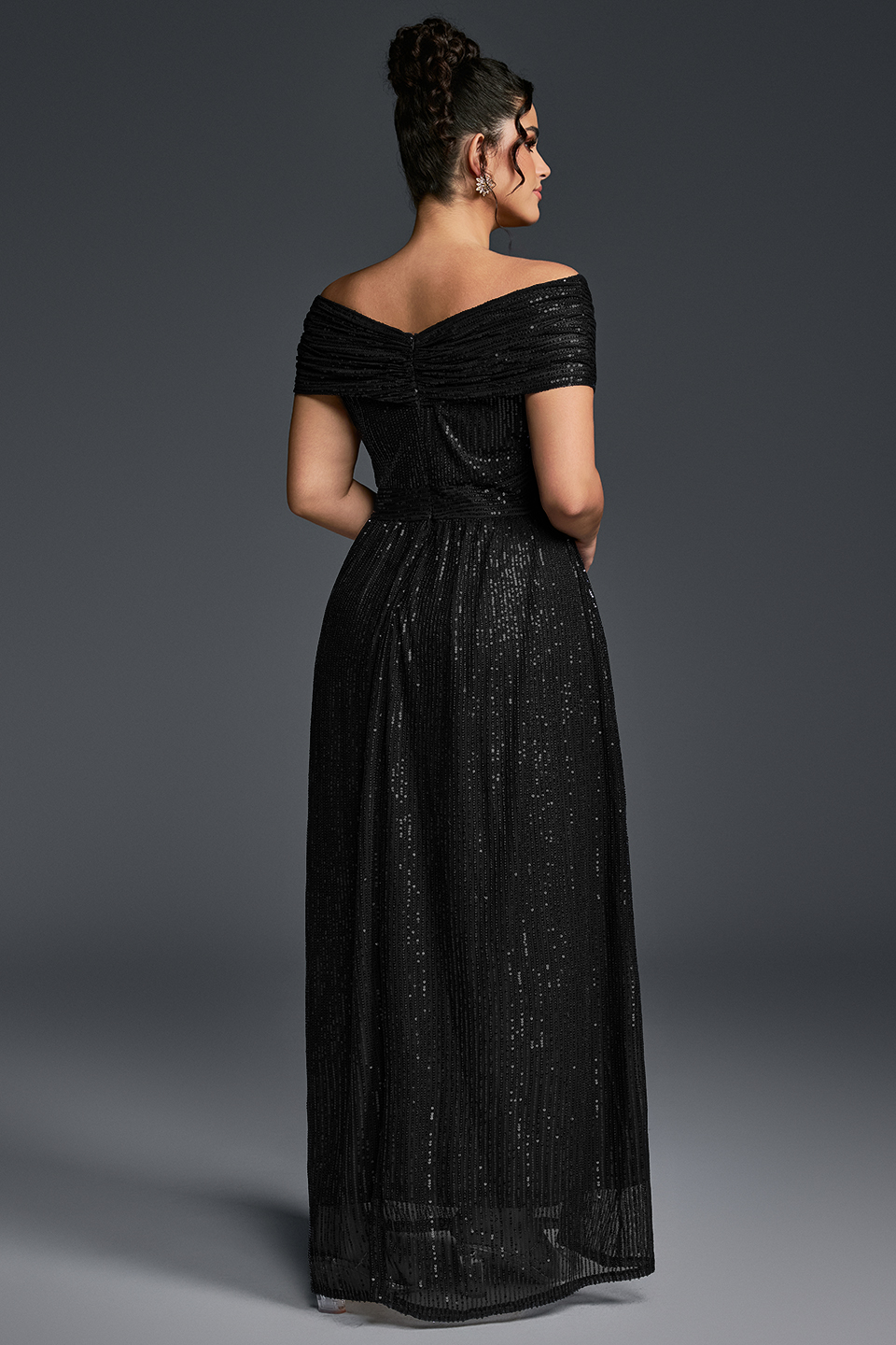 Blue Curveins Plus Size V-Neck Sequin Maxi Dress - 22-24/3X / Green