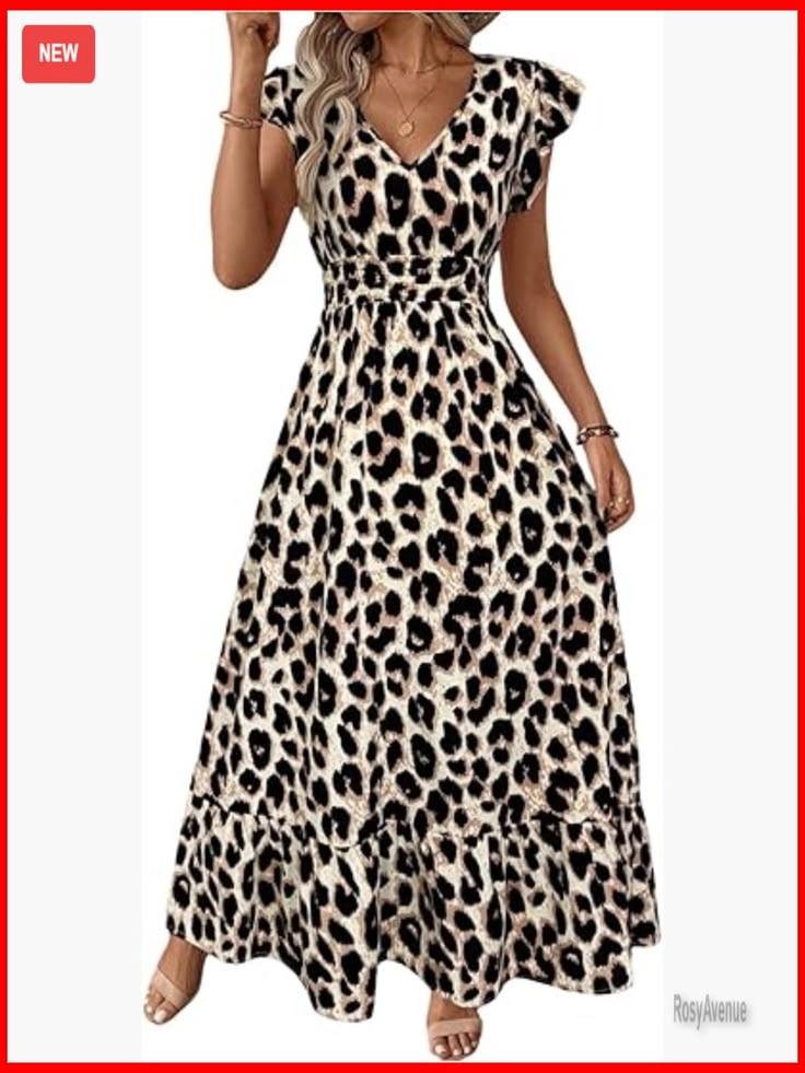 Valentina Leopard Print Maxi Dress
