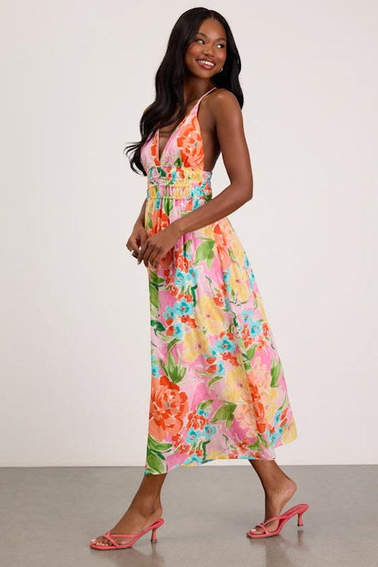 Layne Floral Midi Dress
