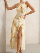 Juliet Floral Halter Maxi Dress