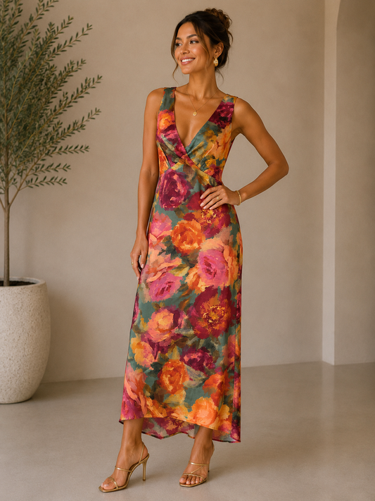 Alicia Floral Midi Dress