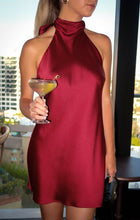 Lisa Mini Dress ~ Cranberry Luxe Satin