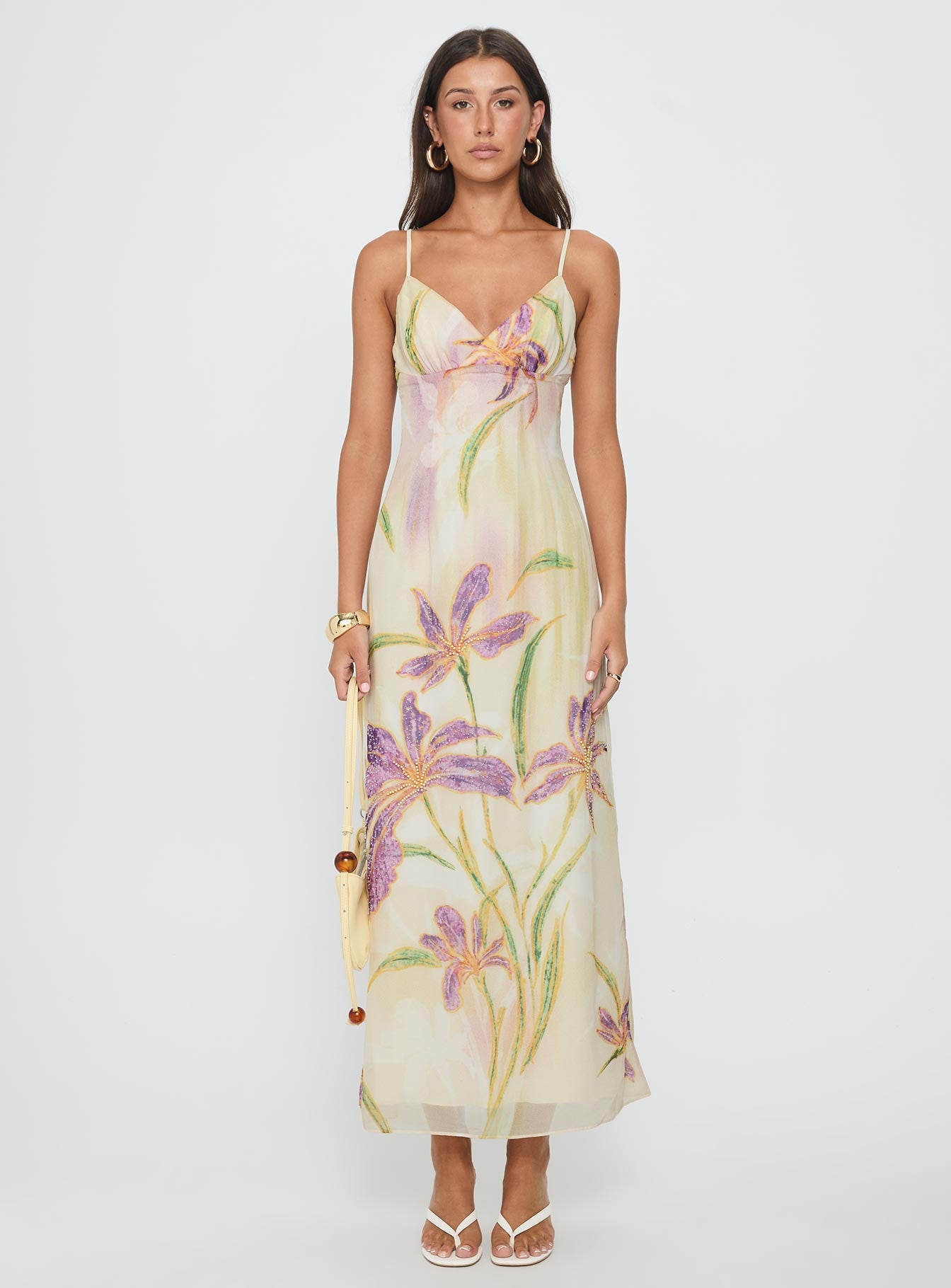 Floral / Multi Isakaia Beaded Floral Maxi Dress