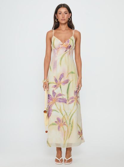 Floral / Multi Isakaia Beaded Floral Maxi Dress