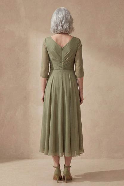 Ausschnitt Midi Kleid Mutter der Braut Margot Sage V-Neck Midi Dress