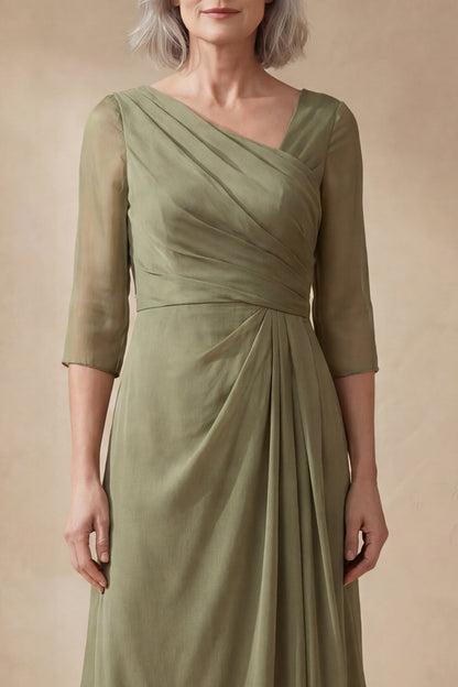 Ausschnitt Midi Kleid Mutter der Braut Margot Sage V-Neck Midi Dress