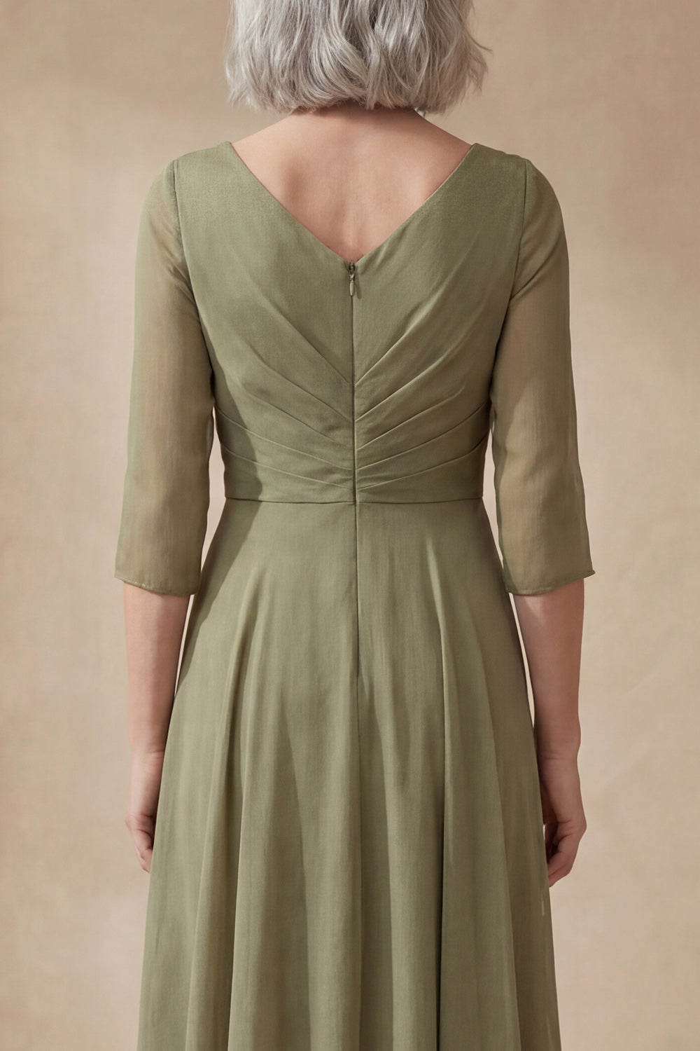 Ausschnitt Midi Kleid Mutter der Braut Margot Sage V-Neck Midi Dress