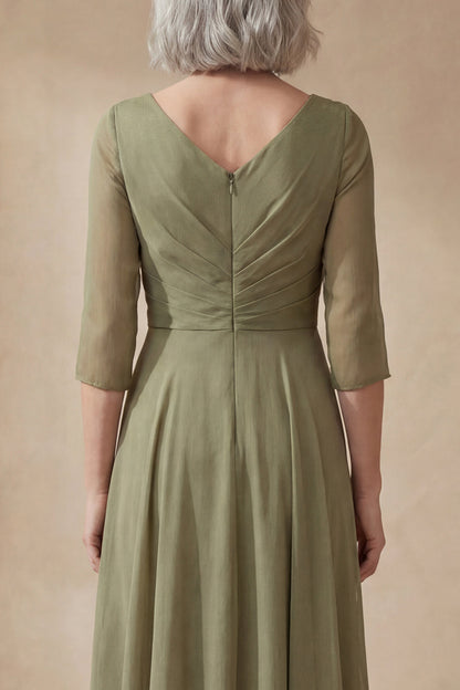 Ausschnitt Midi Kleid Mutter der Braut Margot Sage V-Neck Midi Dress