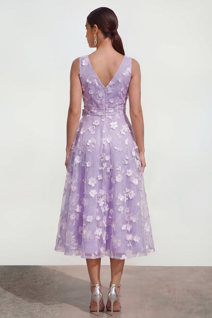 Lila Lila Floral A-Line Midi Dress