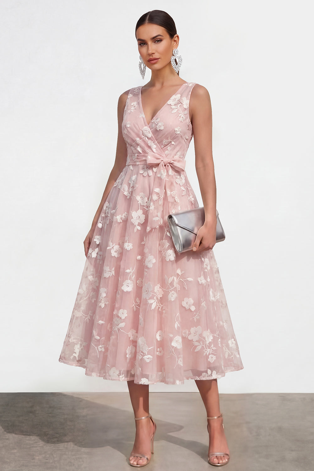 Lila Lila Floral A-Line Midi Dress