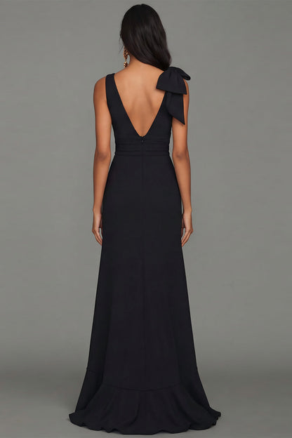 Dusty Blue Vivienne Ruffle Formal Dress