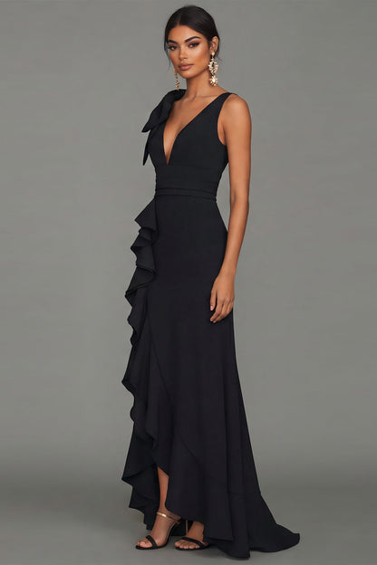 Dusty Rose Vivienne Ruffle Formal Dress