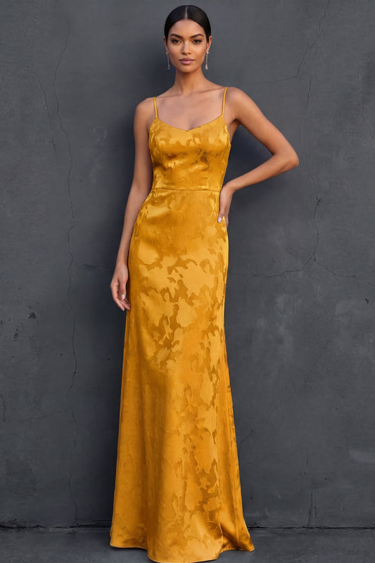 Yellow Margot Silk Charmeuse Sheath Dress