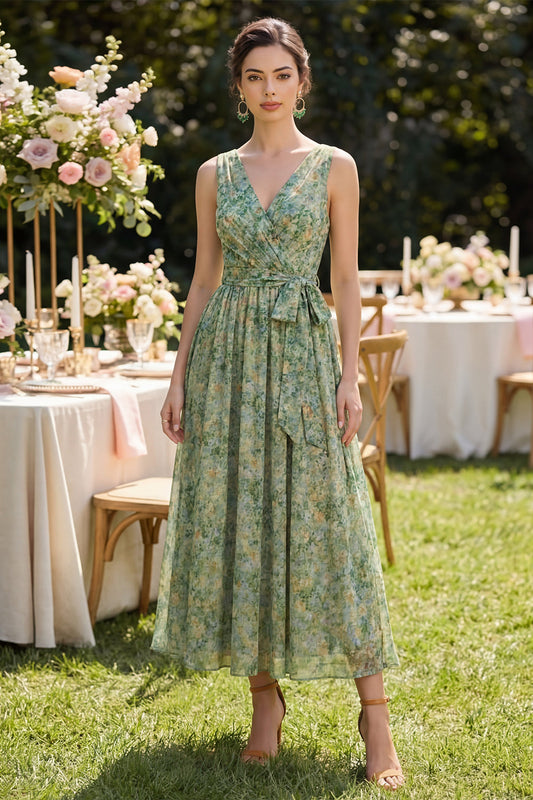 Kleid mit Schleife Margot Ruched Floral Midi Dress