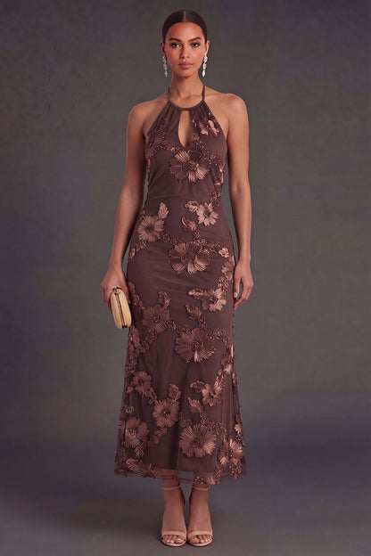 Blue Arabella Floral Mermaid Midi Dress