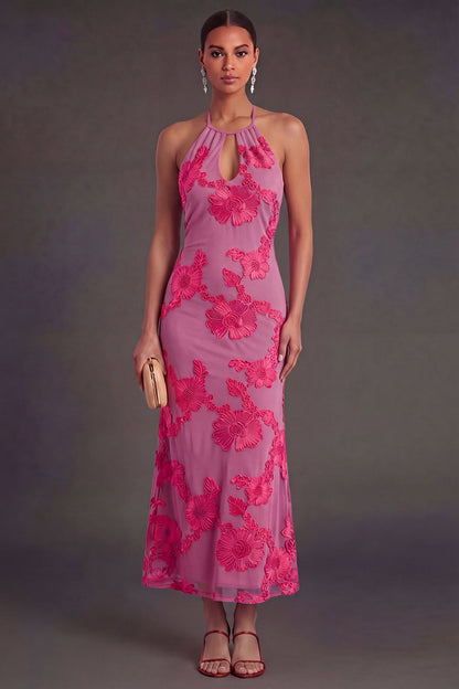 Yellow Arabella Floral Mermaid Midi Dress
