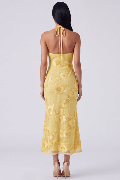 Salbei Isadora Halter Midi Dress in Sage