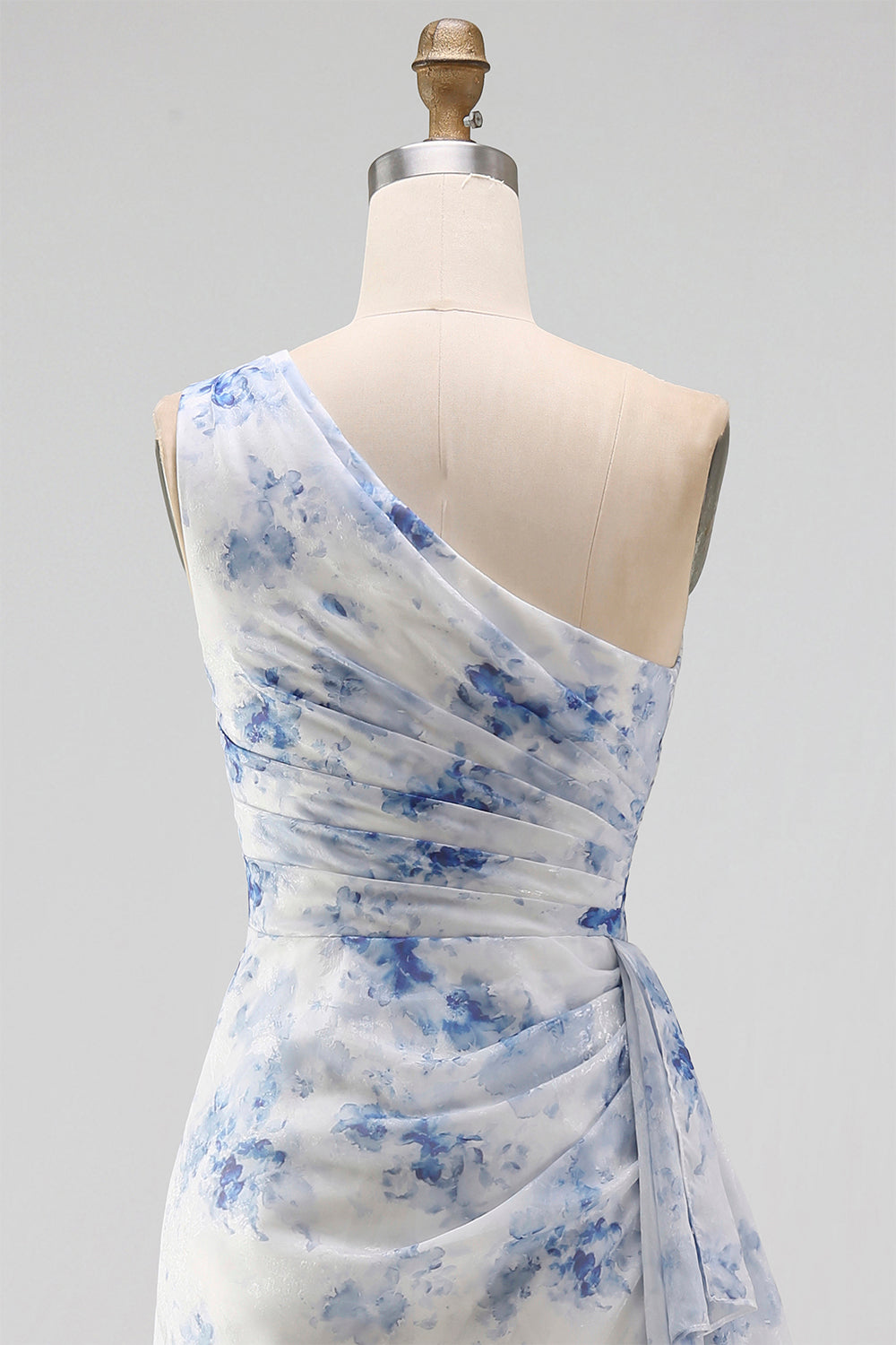 Blue Flower Matilda Floral Ruched Mermaid Dress