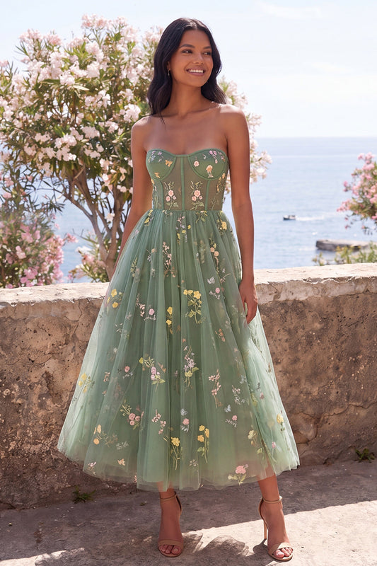 Dusty Sage Arabella Floral Maxi Dress