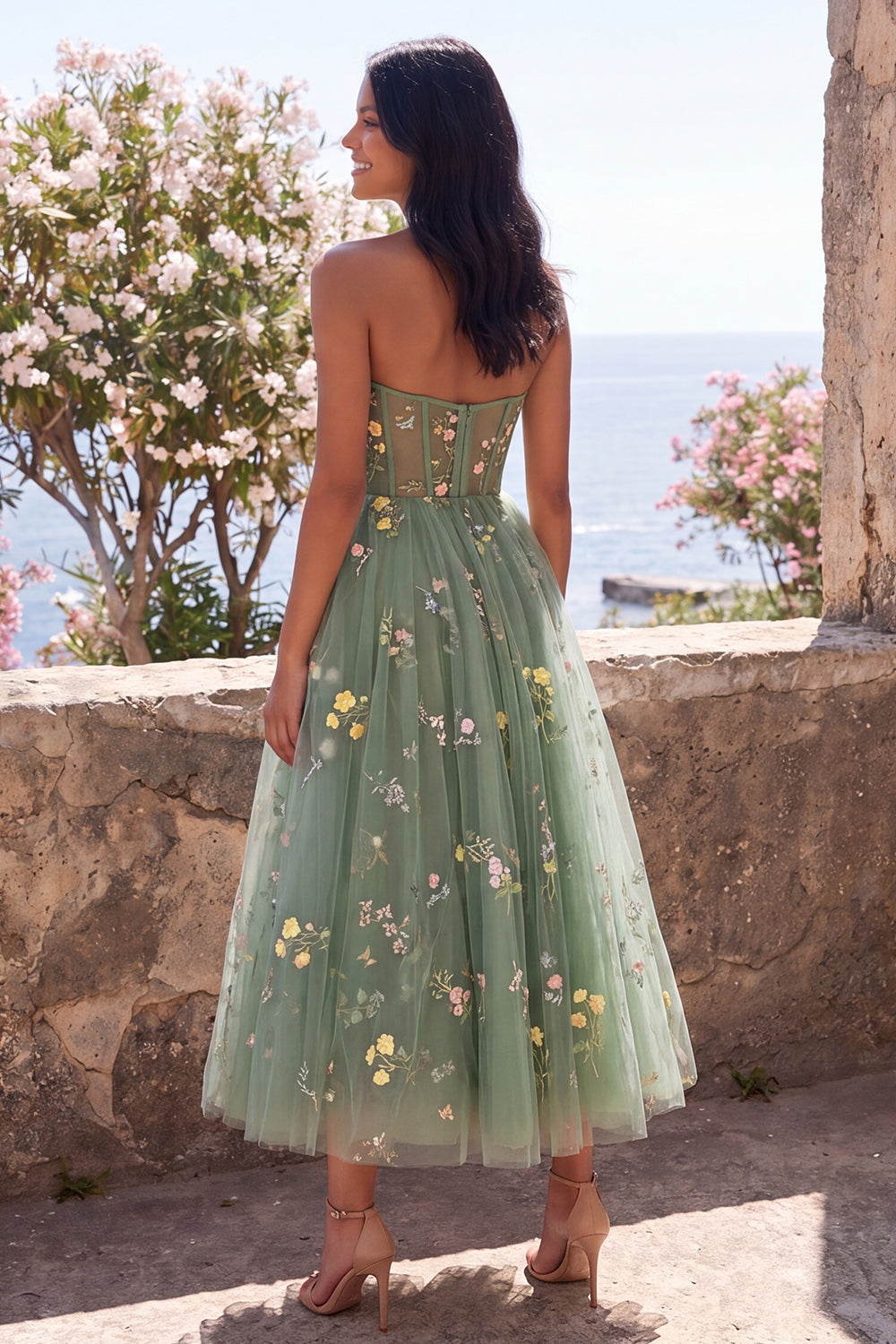 Dusty Sage Arabella Floral Maxi Dress