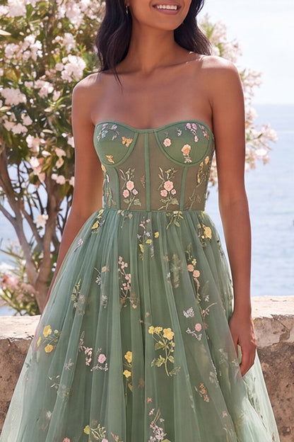 Dusty Sage Arabella Floral Maxi Dress