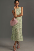 Margot Textured Sleeveless Midi Dress