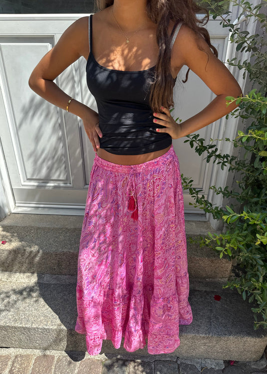 Valentina Gold Foil Maxi Skirt