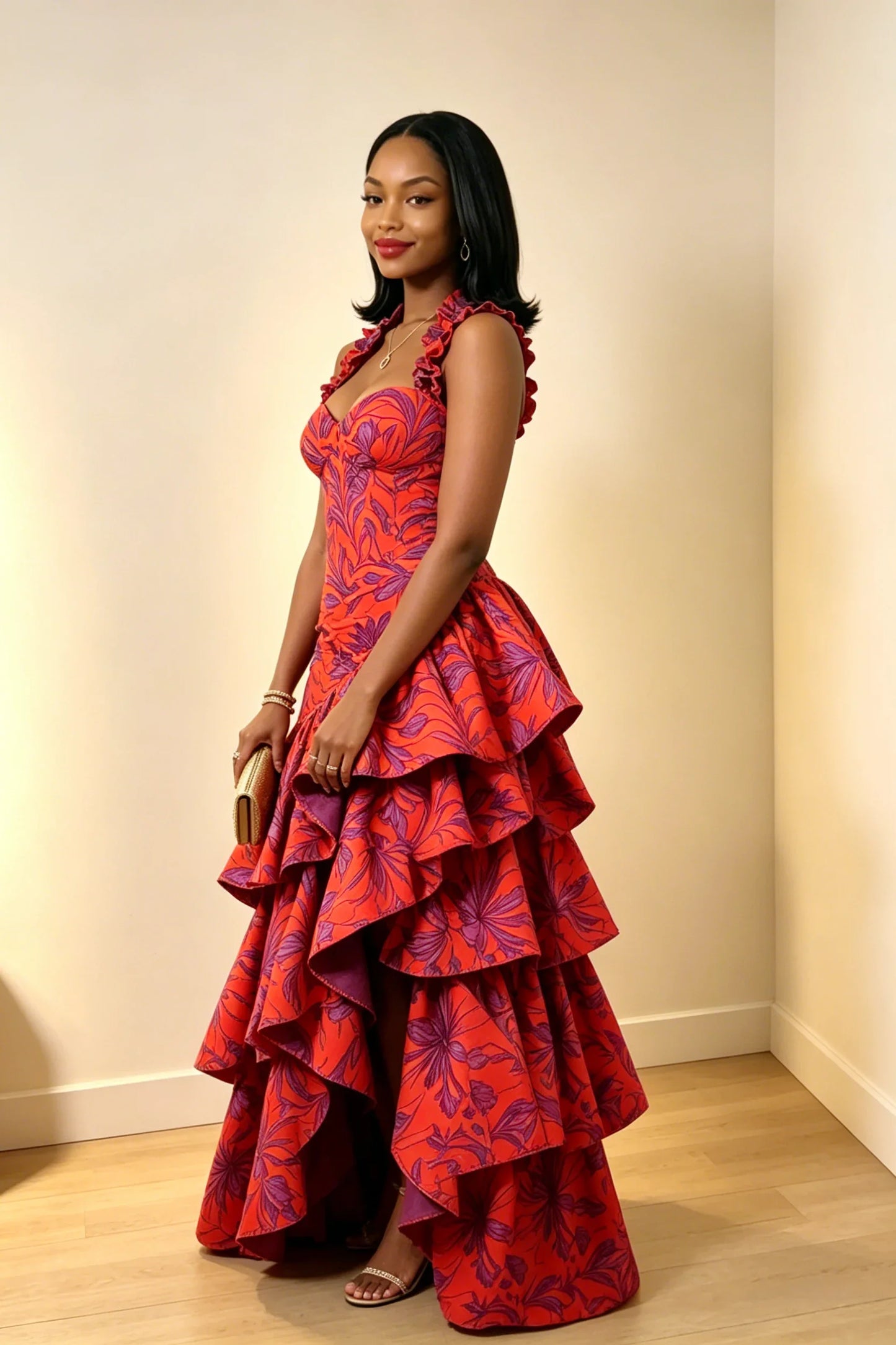 Tier Maxi Dress Celestine Ruffle Halter Maxi Dress