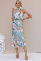 Margot Shift Dress with Belt in Sage