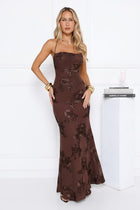 Petal Lullaby Maxi Dress Chocolate