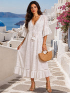 Santorini Eyelet Cotton Midi Dress