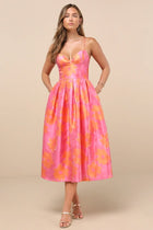 Vivinna Jacquard Pleated Midi Dress