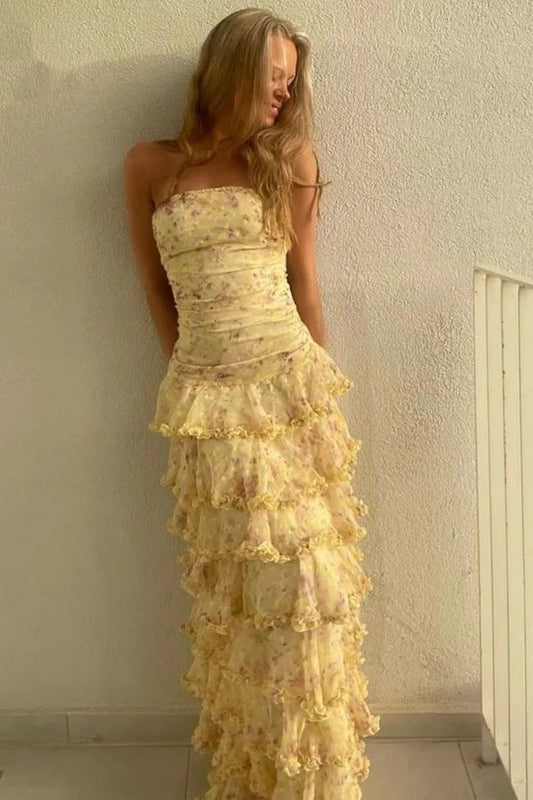 Margot Chiffon Strapless Dress