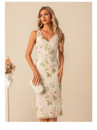 Margot Ivory Floral Embroidered Sheath Dress