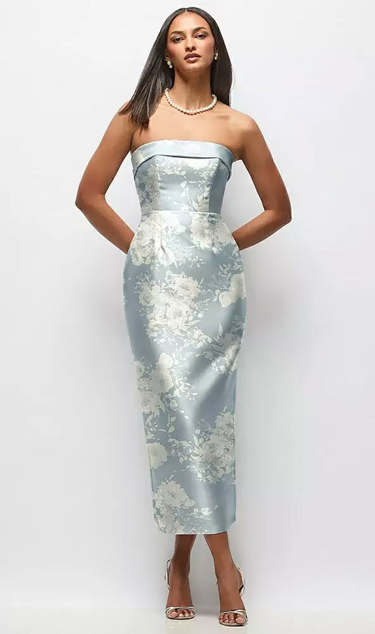Arabella Floral Satin Midi Dress