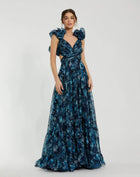 Adelaide Tiered Chiffon Gown